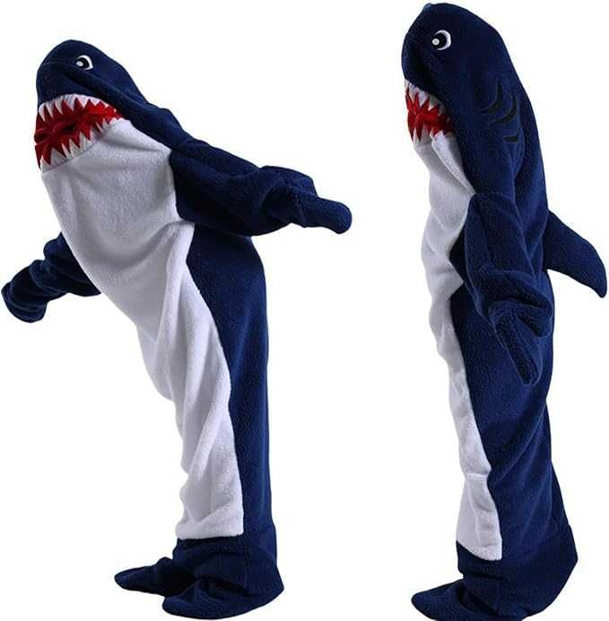 Nowy Koc-Rekin Śpiwór Piżama (190 cm) | HIT Internetu! | MIĘKKI