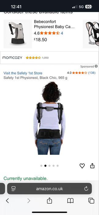 Marsupio Safety 1st Phisiofest - Black Chic