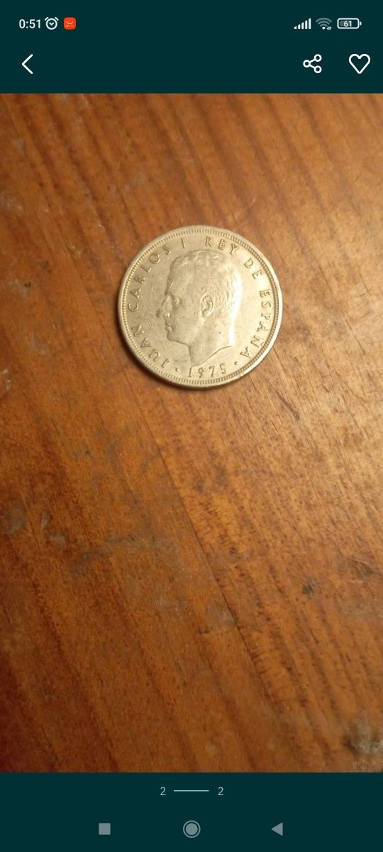 Moedas de 5 Pesetas espanholas