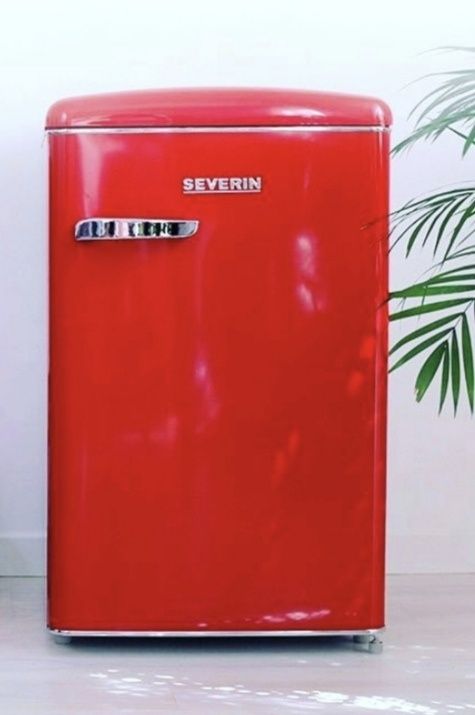Frigorífico mini bar frigobar retro Séverin Italia SMEG vermelho vinta