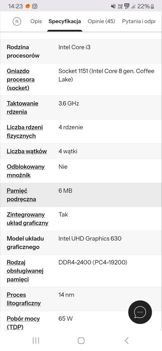 Procesor Intel Core i3-8100