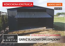 Garaż Blaszany GRAFITOWY - Garaże Blaszane - Hala , Wiaty – ESSTAL*