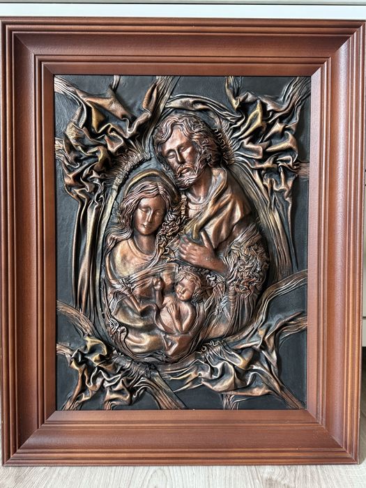 Skórzany obraz Świętej rodziny