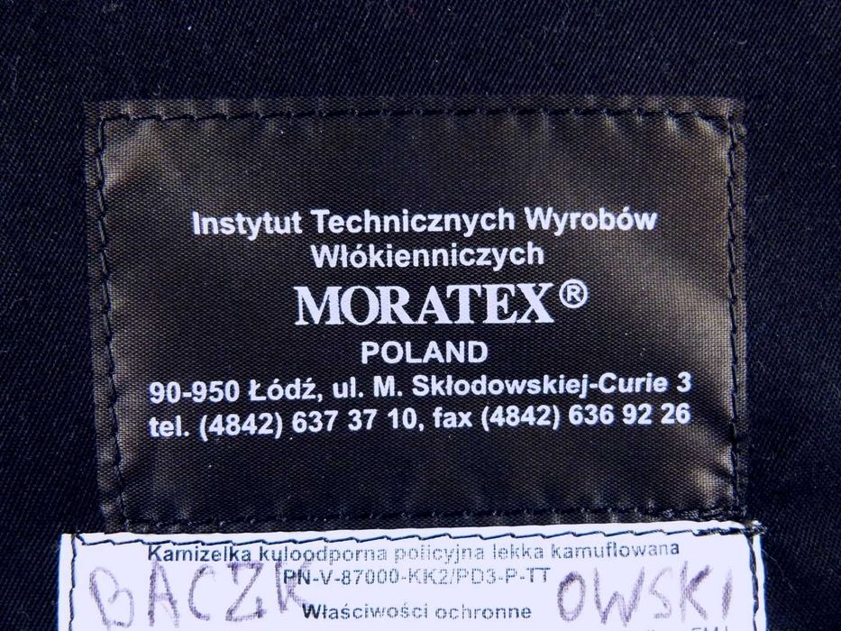 MORATEX kamizelka policyjna ochronna wewnętrzna