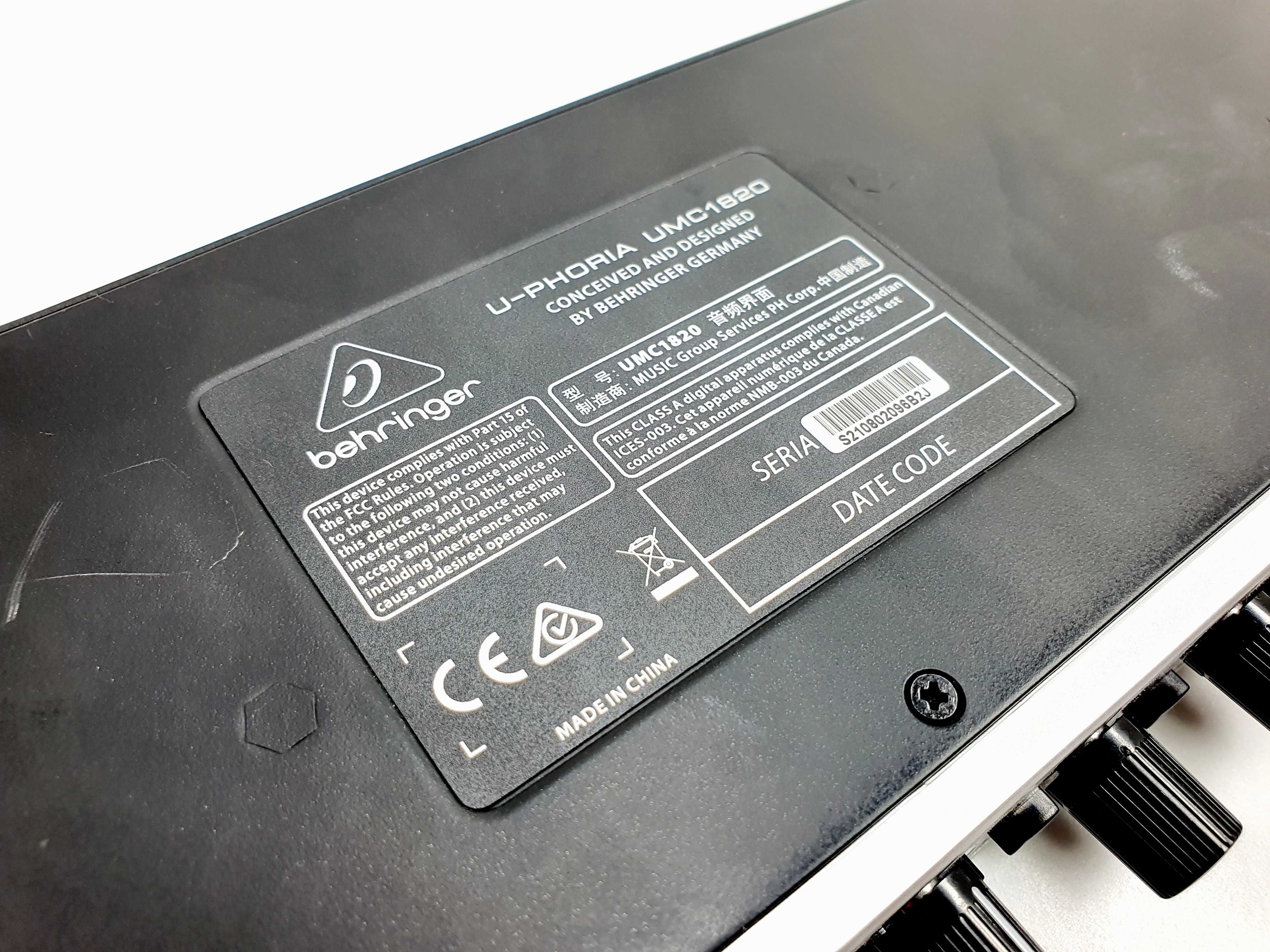 Behringer UMC1820 Interface Audio Usb/MIDI 18 Wejść