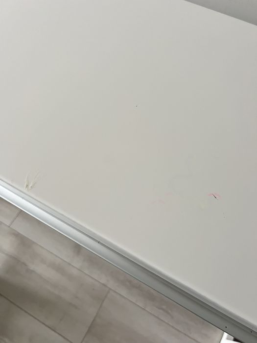 Biurko BESTA BURS, połysk biały, 120x40 cm