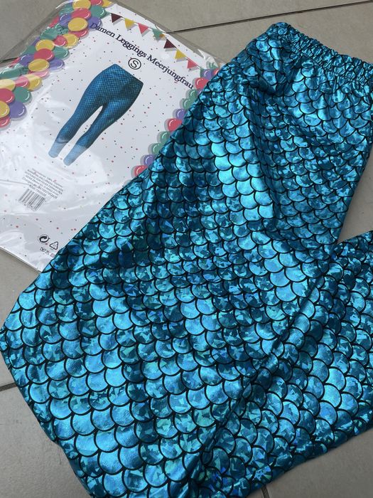 Legginsy holograficzne roz.S disco lata 80 syrenka mermaid blyszczace