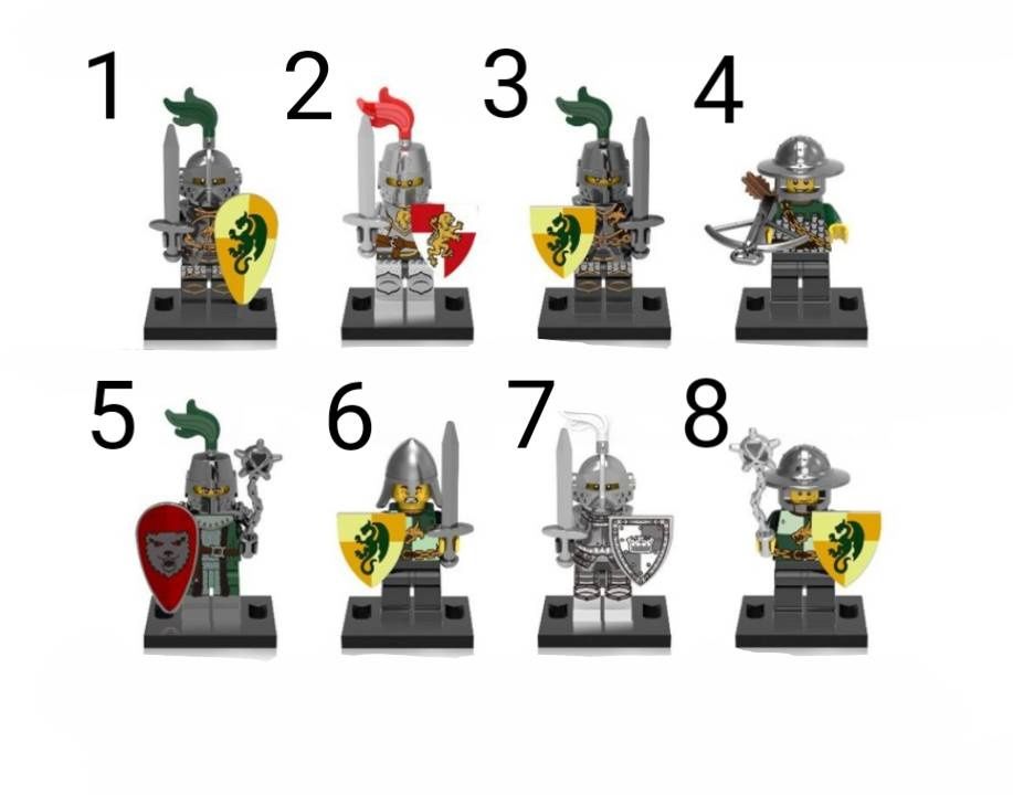 Nowe klocki figurki Rycerz Żołnierz w pełni kompatybilne z Lego