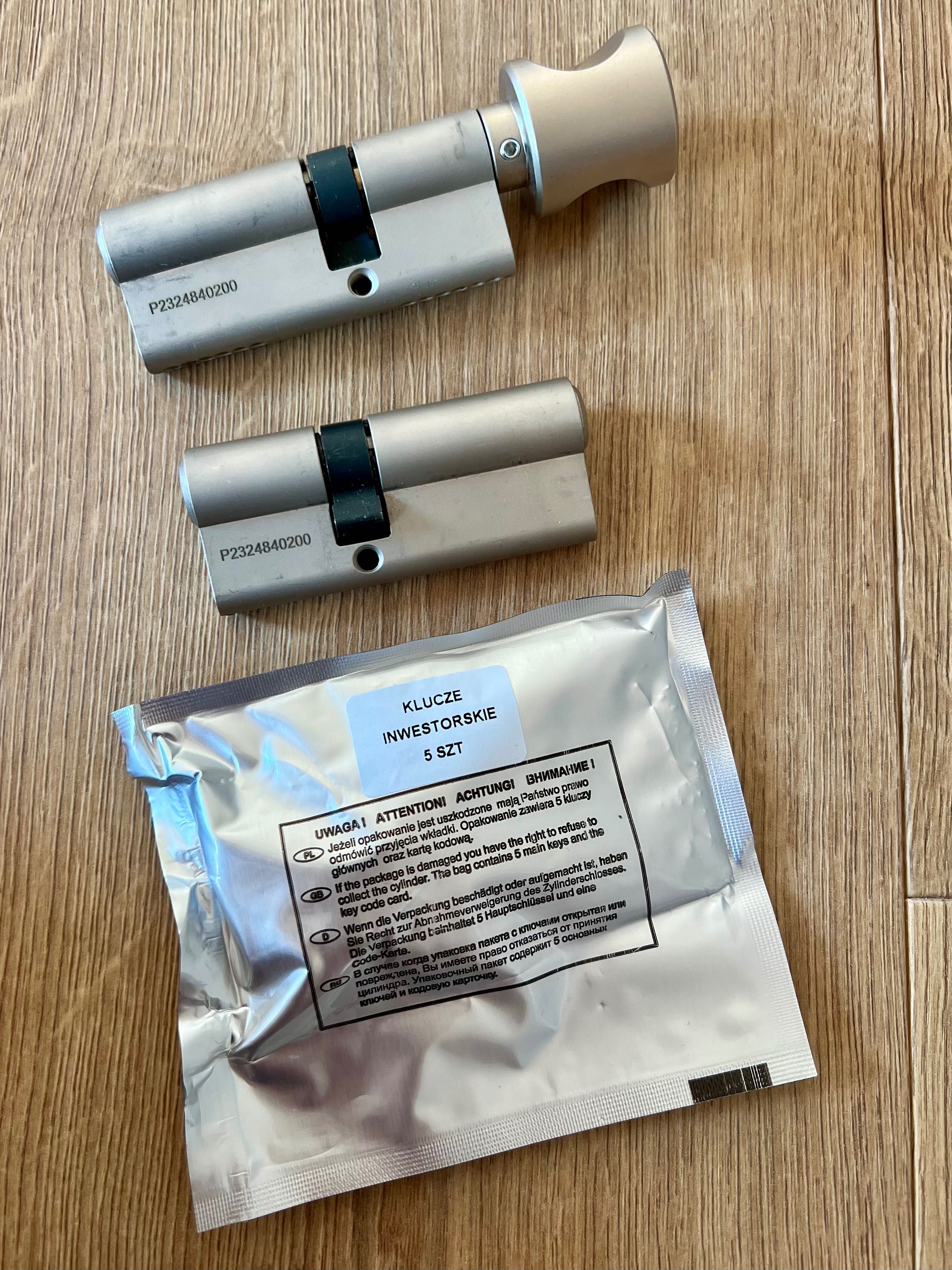 Wkładki do drzwi Wikęd Investlock 30/45 oraz 30G/45 + klucze