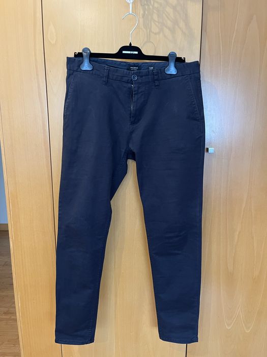 Calças azul marinho Pull & Bear Chino