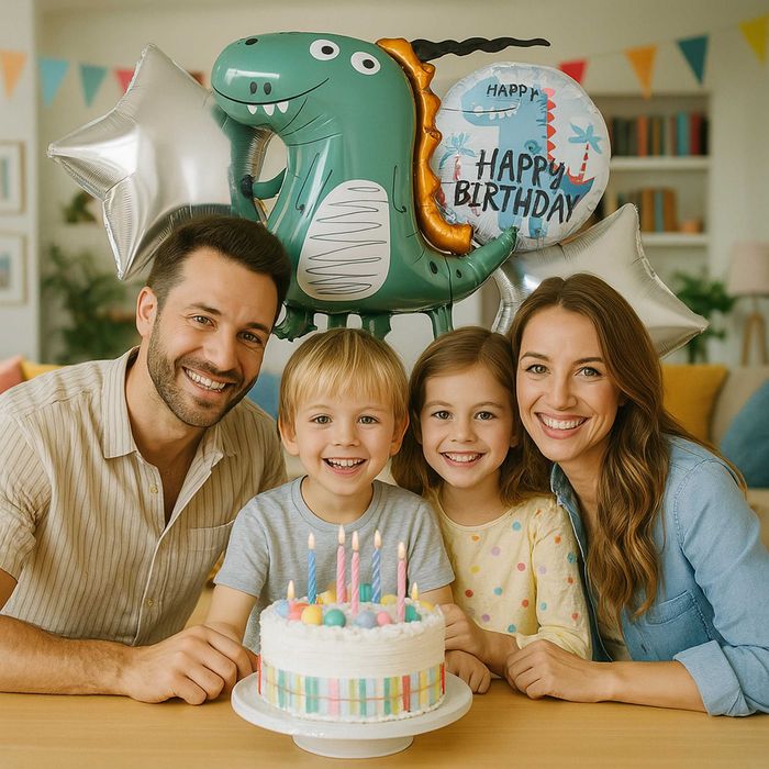 Zestaw Balonów Urodzinowych Dinozaur na Urodziny Urodzinowe Przyjęcia