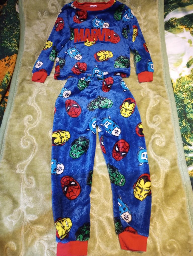 Piżama zimowa welur Batman komiks Marvel boys 6 lat