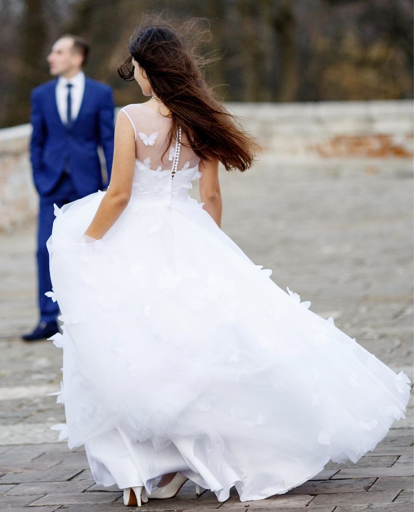 Весільне плаття в метелики/плаття з метеликами/ для фотосесії