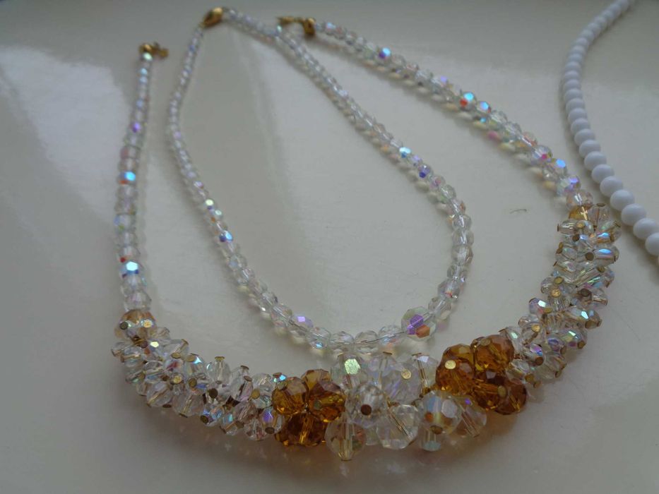 весільне намисто жгут кристали АБ 60см Чехія