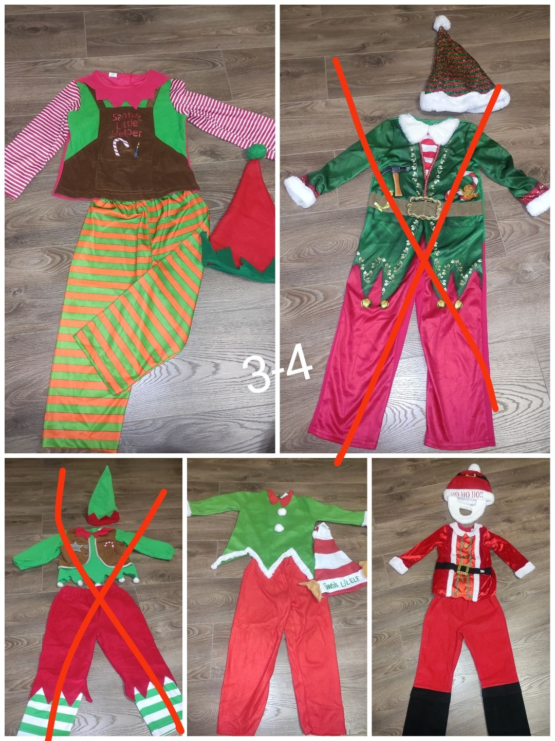 Новогодний костюм Эльф, Санта клаус 3-4,5-6,7-9,9-10