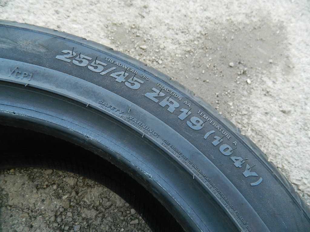 Шини колеca резина R19 255/45 Kumho Ecsta 2шт Літо