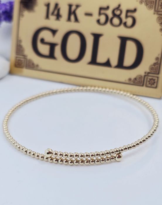 Złota bransoletka sztywna próba 585 14k