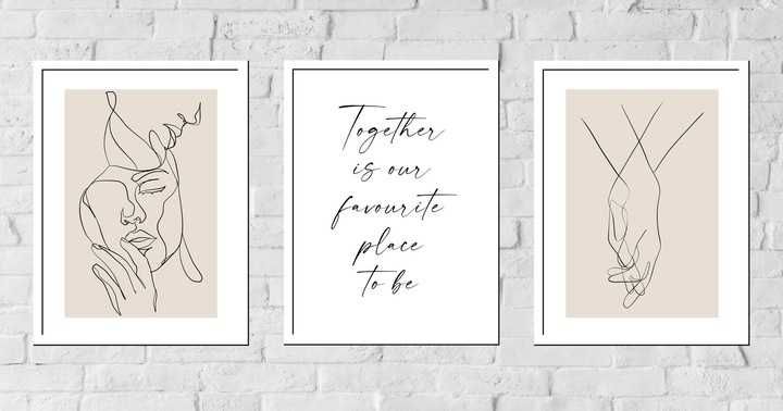 30x40 obrazy w ramie plakaty ramka DŁONIE RODZINA MIŁOŚĆ LOVE TOGETHER