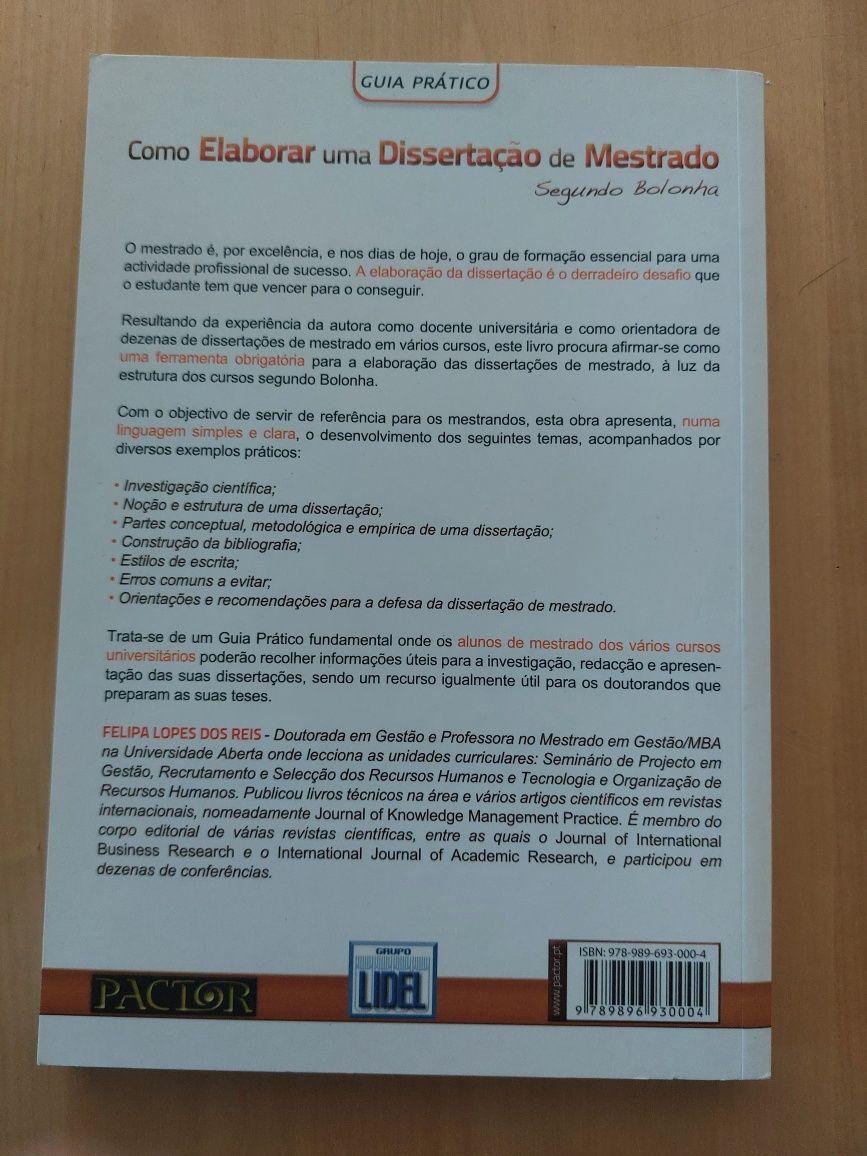 Livro Como Elaborar uma Dissertação de Mestrado