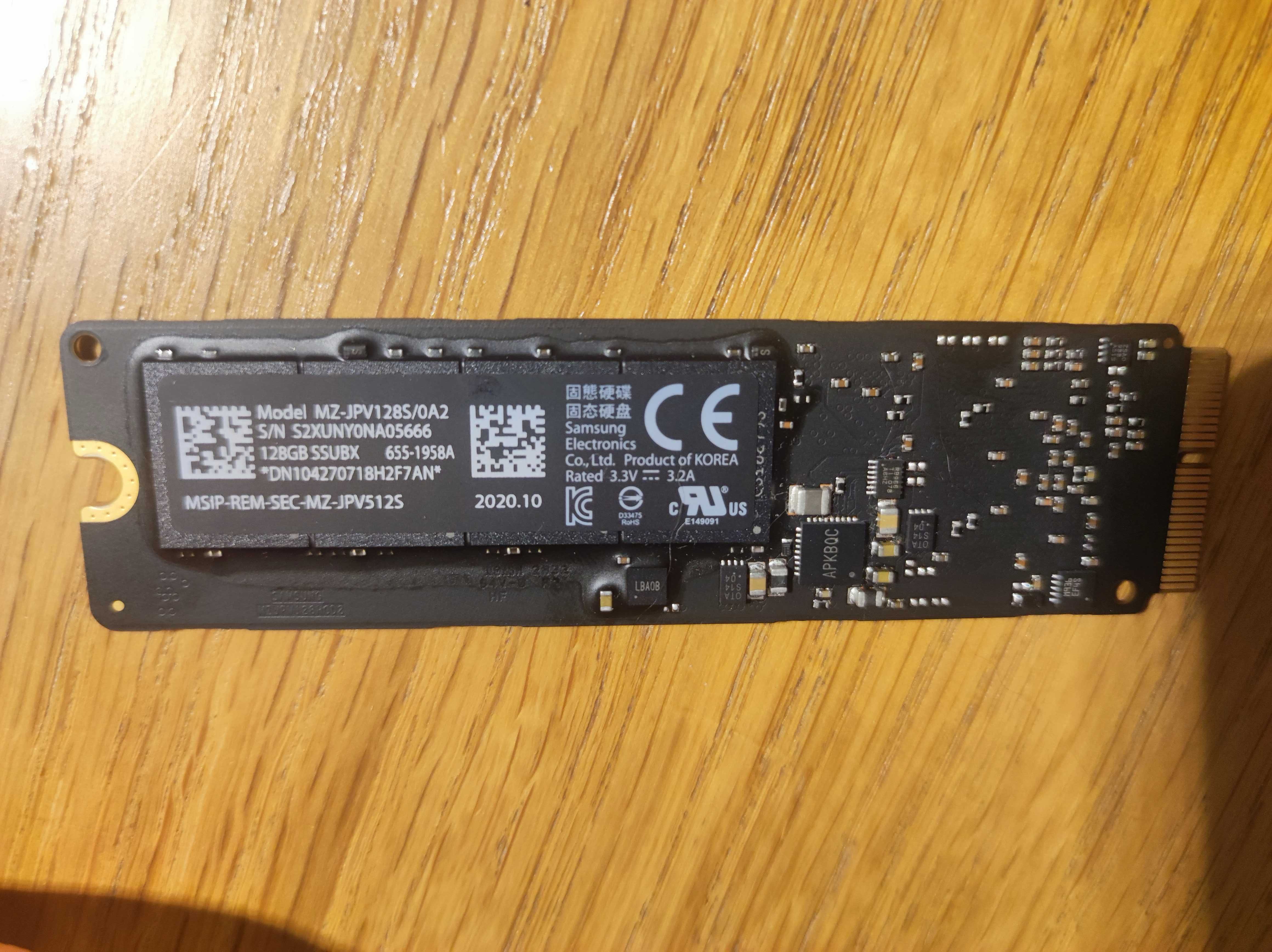 Dysk SSD M.2 128GB Apple Macbook