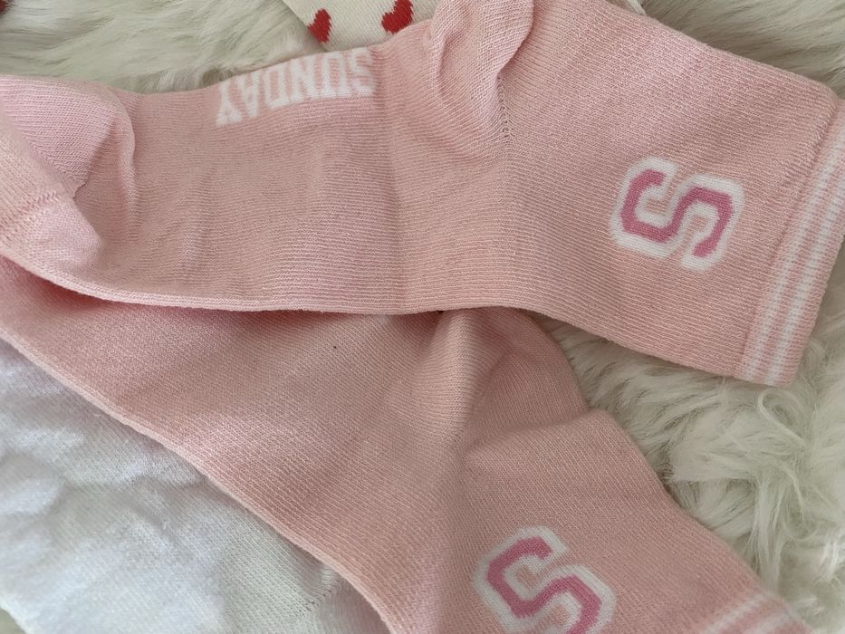 3x skarpetki dziewczęce, rozm. ok. 37-38