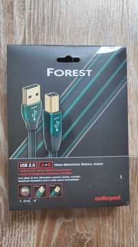 Цифровой USB аудио кабель AudioQuest Forest, USB (A-B) 1,5 м.