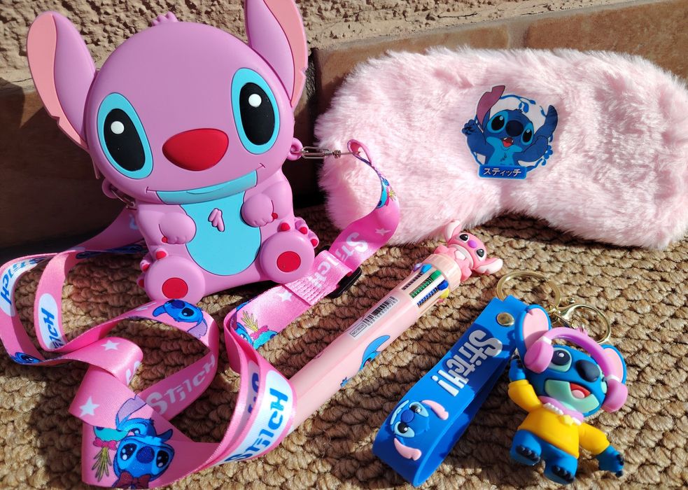 Zestaw upominkowy Stitch maska brelok torebka Prezent urodziny