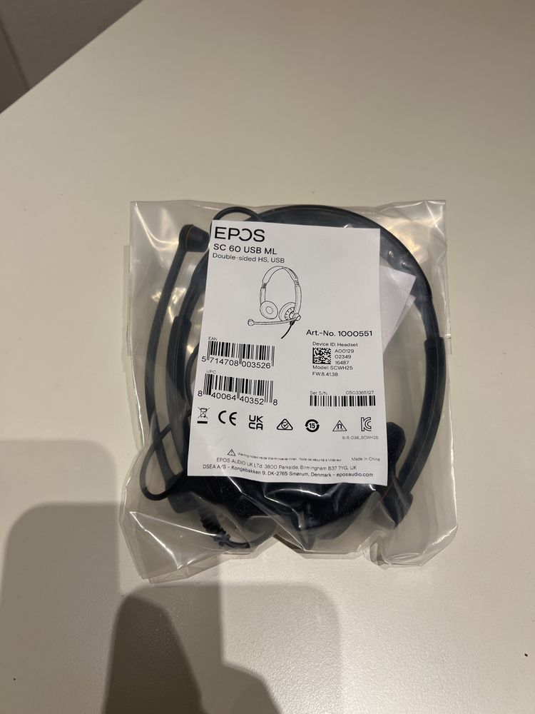 Słuchawki przewodowe z mikrofonem Epos SC 60 USB ML