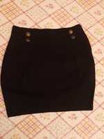 Minissaia preta zara | mini saia preta navy mini black skirt dourado