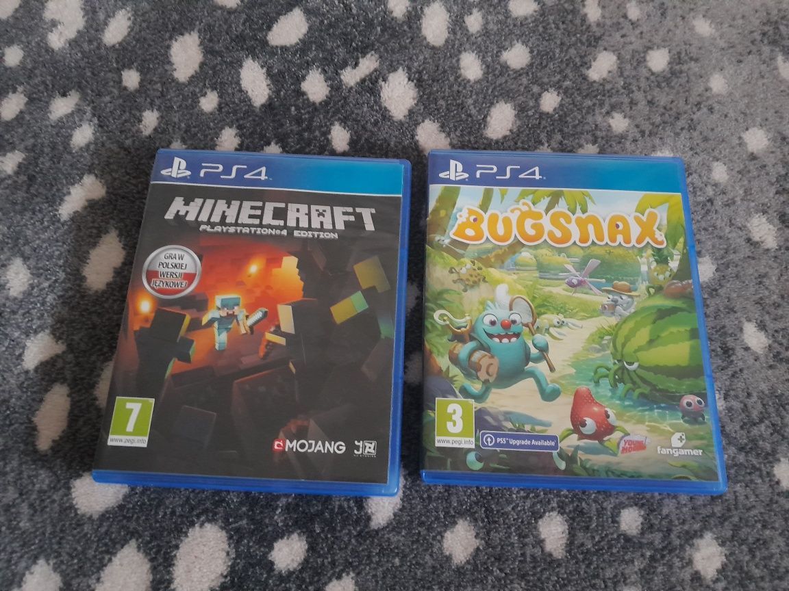 Gry na konsole ps4 bugsnax i minecraft