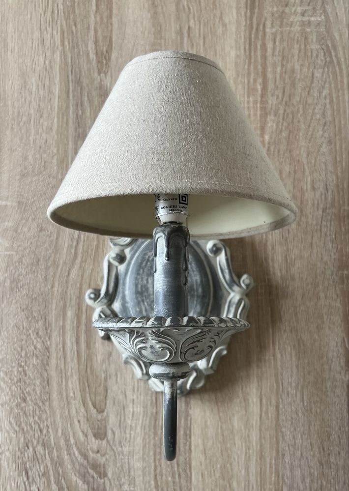 Kinkiet w stylu prowansalskim shabby chic