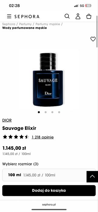 Dior Sauvage Elixir 60ml Perfumy męskie