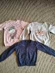 2 bluzy i sweterek dla dziewczynki rozm. 104