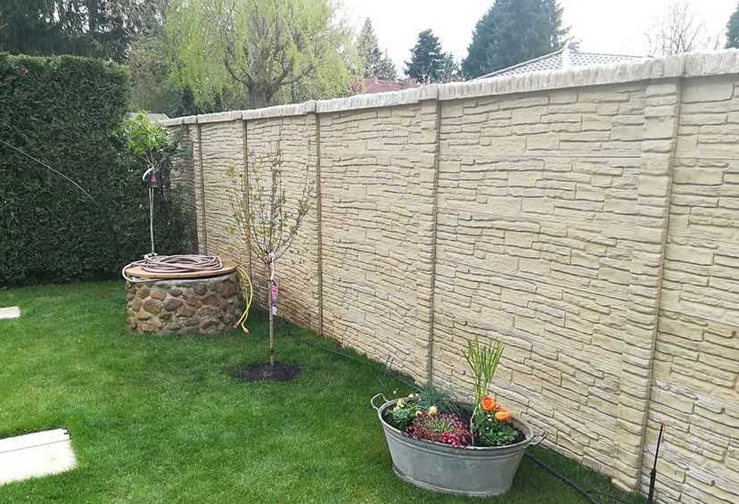 Ogrodzenie DWUSTRONNE BETONOWE niebarwione  1,56m piaskowiec