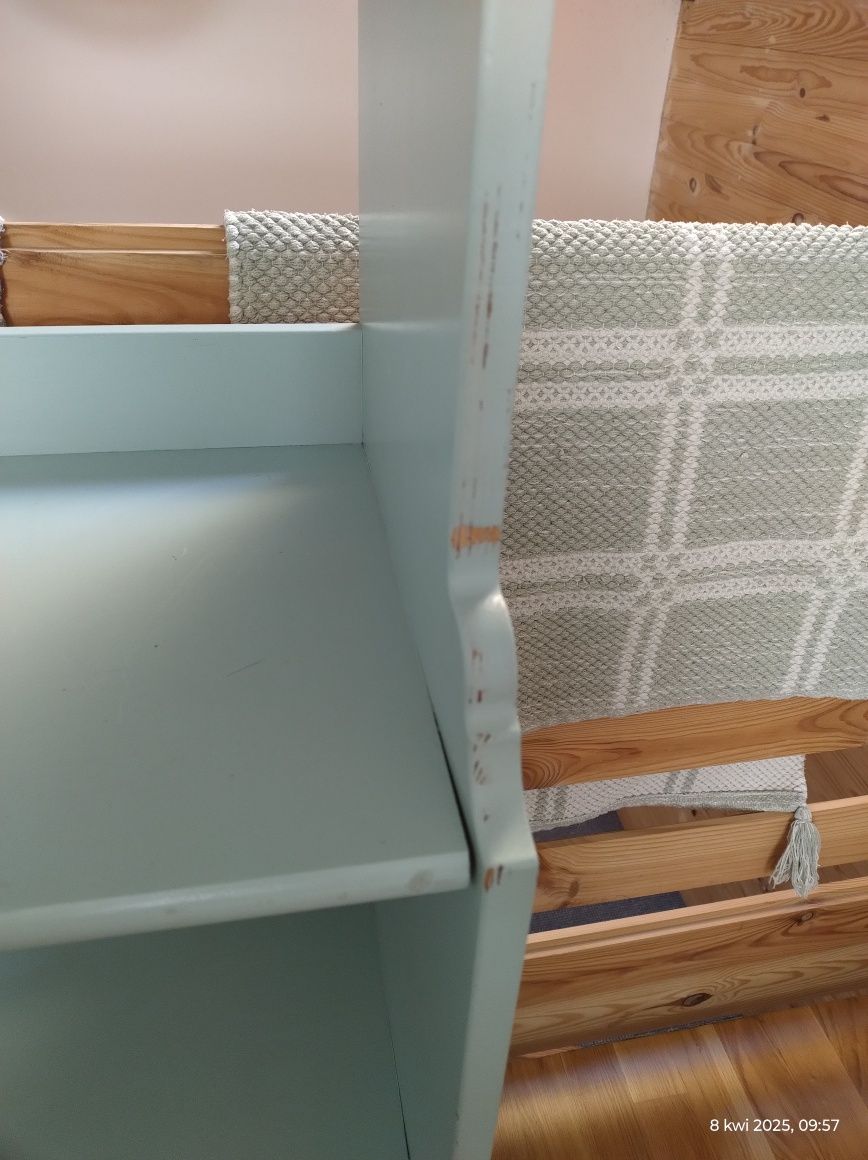 Półka szafka witryna leksvik Ikea litr drewno miętowa