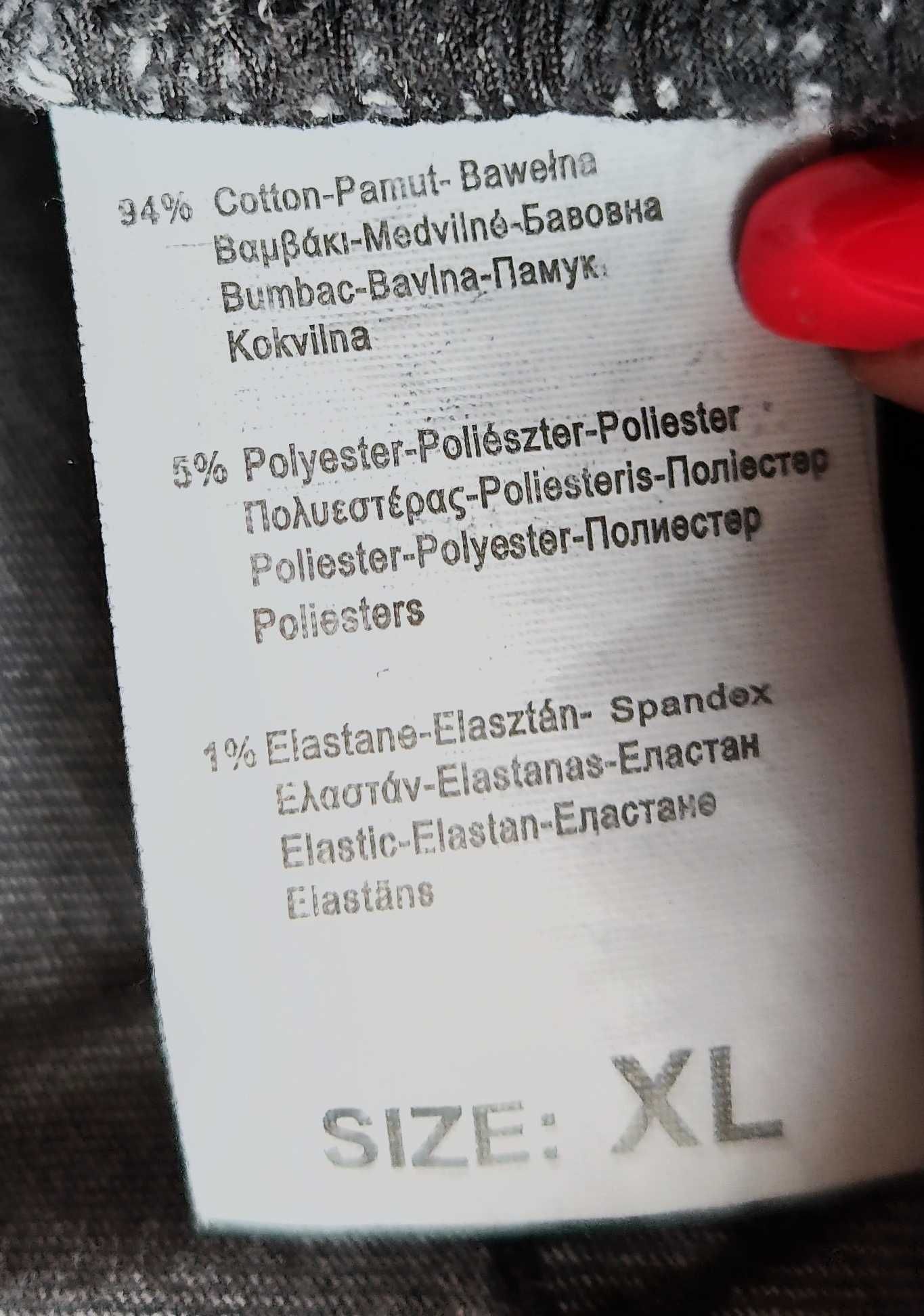 M'SARA szare spodnie jeans cekiny  L/XL