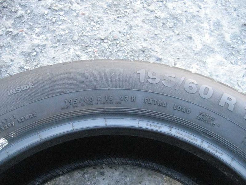 195/60R16 93H Continental EcoContact5 літо протектор 75%