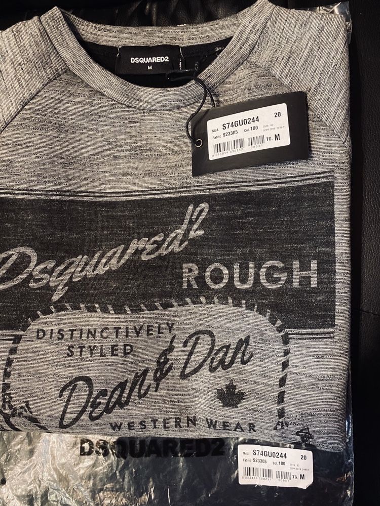 Nowa Bluza DSQUARED2 Rough Zip Grey Oryginal