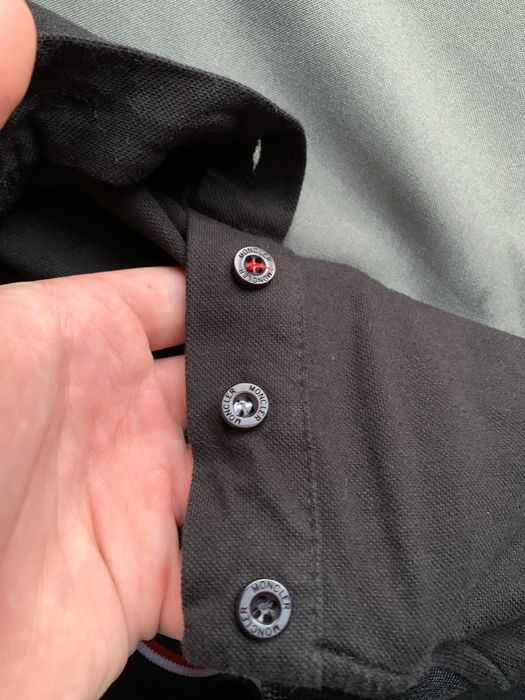Поло Moncler чорне, стан ідеал (L/XL)