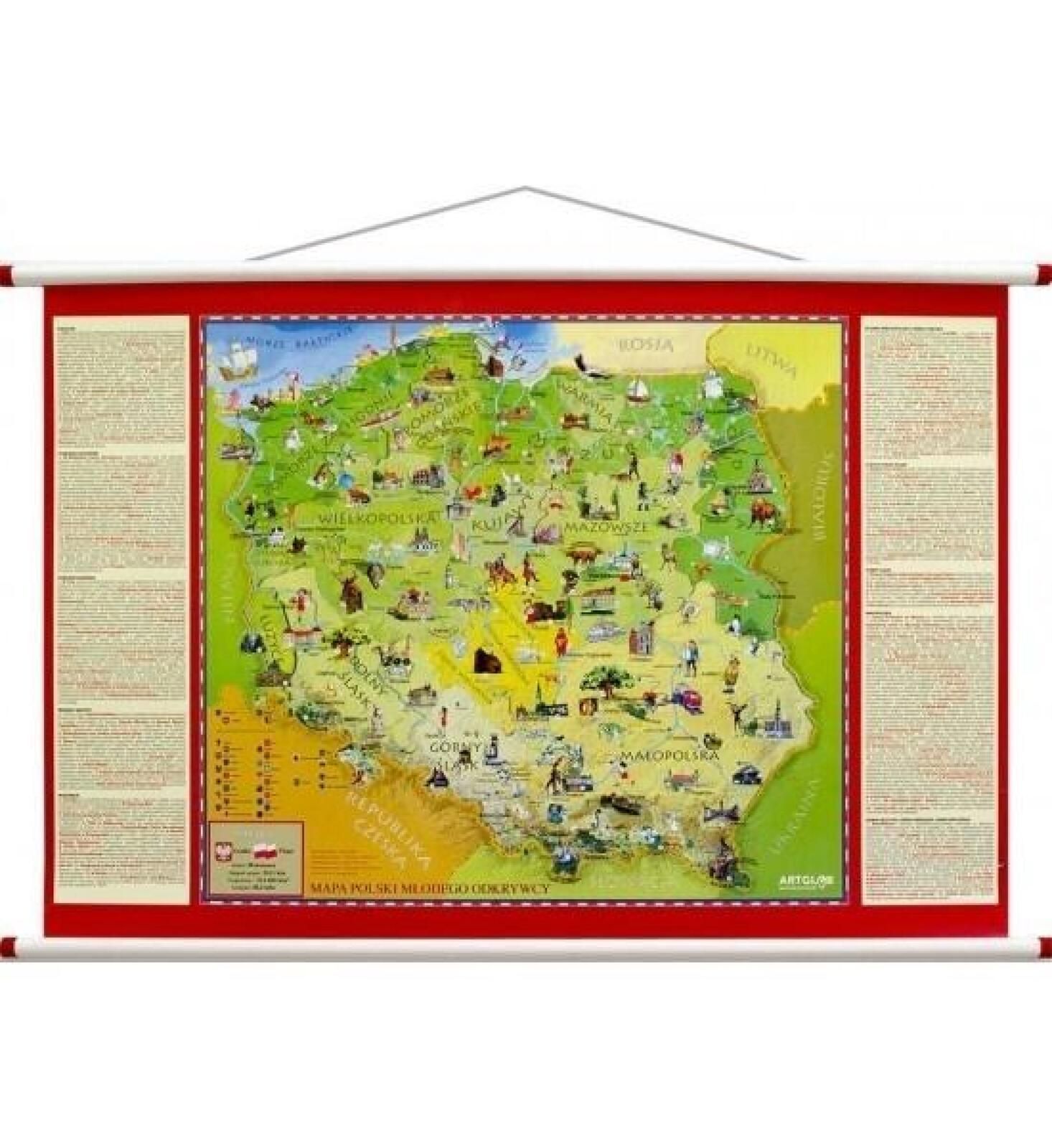 Mapa ścienna - Polska Młodego Odkrywcy Rok wydania: 2019, oprawa: