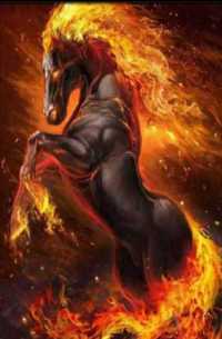 Кінь в вогні Алмазна вишивка