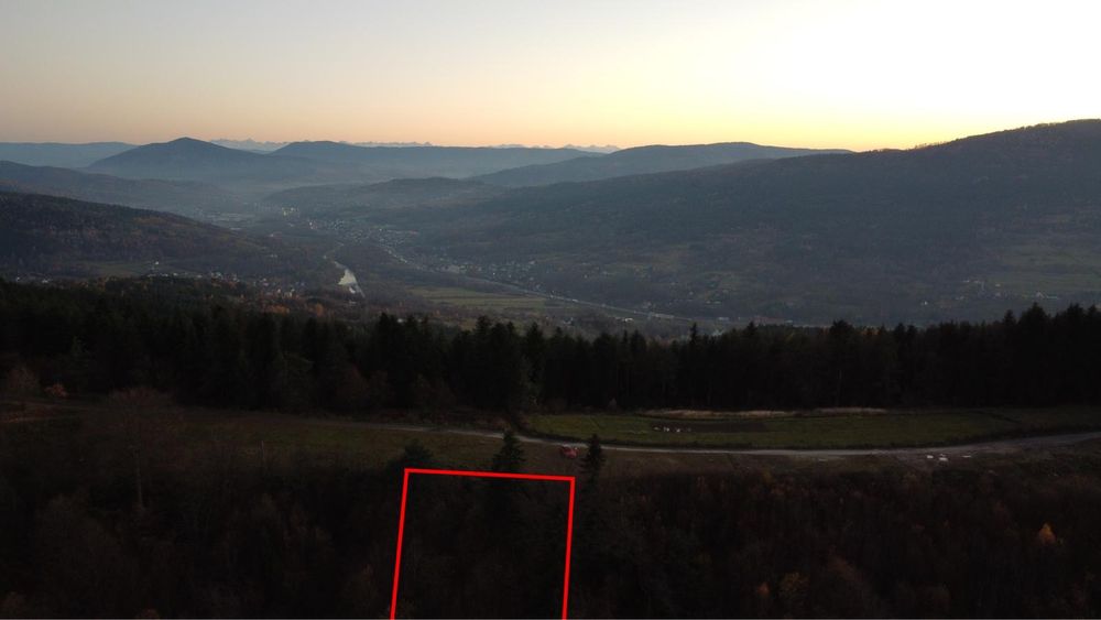 Piękna widokowa działka na Chełmie (Myślenice)