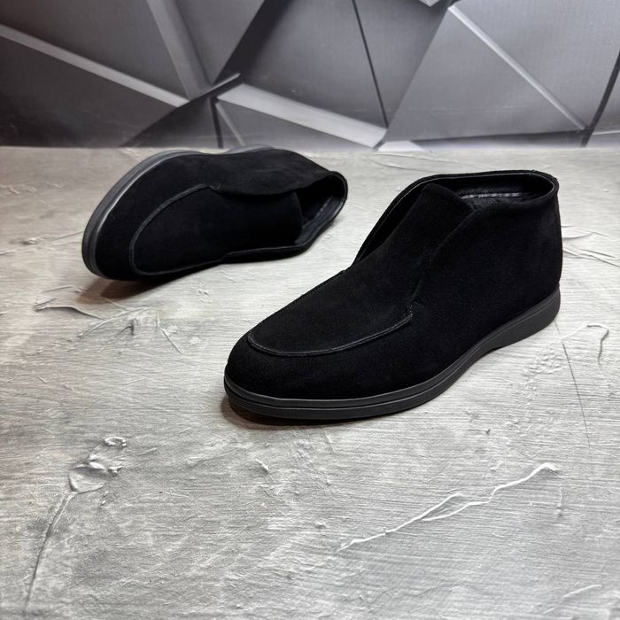 Зимові Черевики ЛОФеРИ Замшеві чоловічі LORO PIANA! Замша на ХУТРІ!