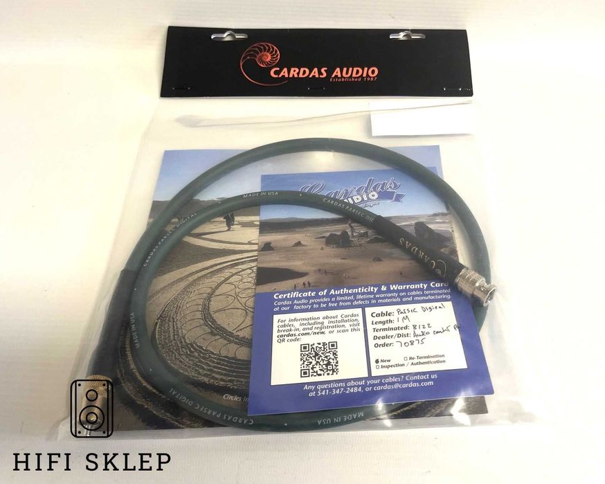 Cardas PARSEC - Kabel cyfrowy coaxial RCA na BNC 1m