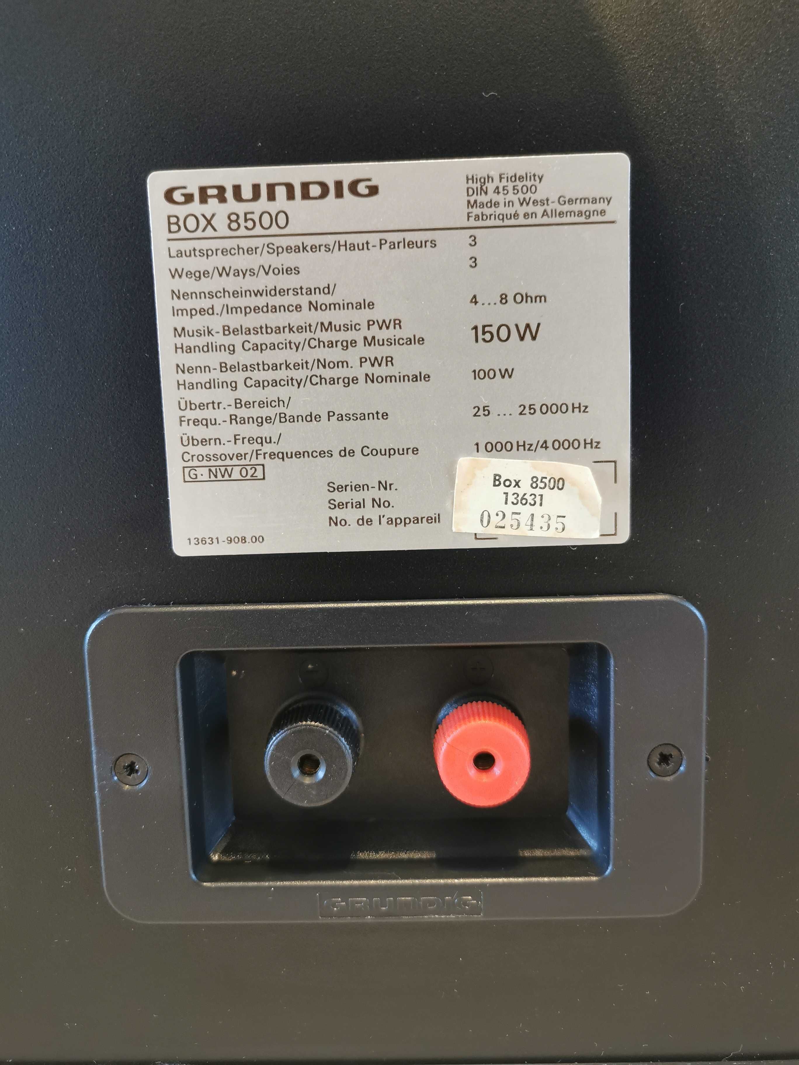 Kolumny Grundig box 8500, najwyzszy model, mocne 150W !