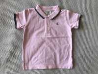 J. NOWE Petit Bateau polo 86 cm różowe koszulka bluzka