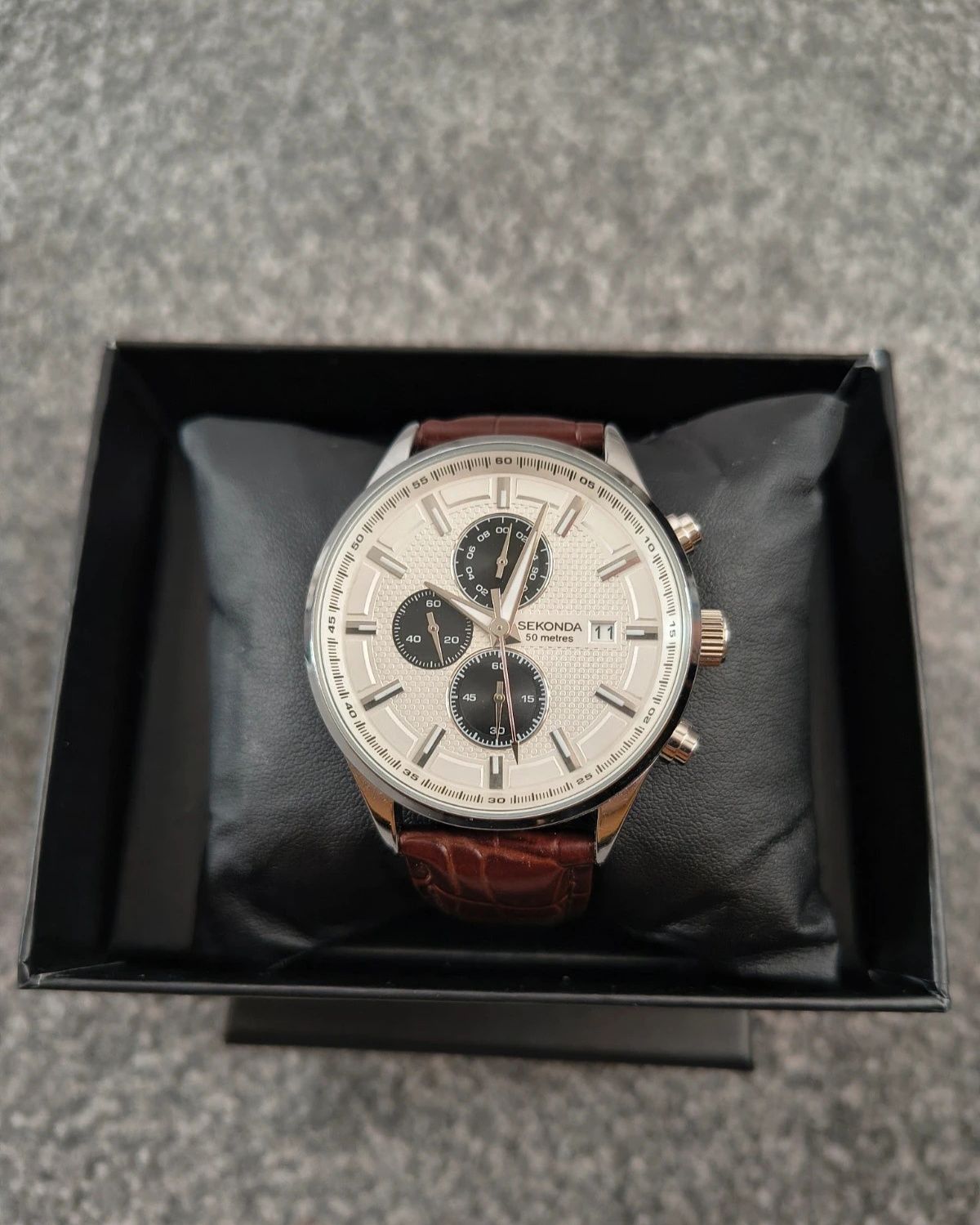 Chronograf Sekonda Silver-Brown  SEK.1177