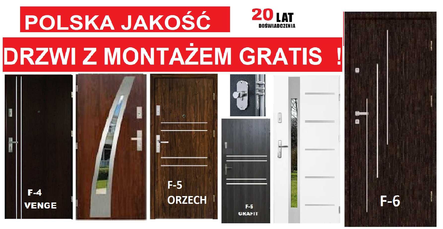 DRZWI z montażem wejściowe zewnętrzne do mieszkania w bloku,domu