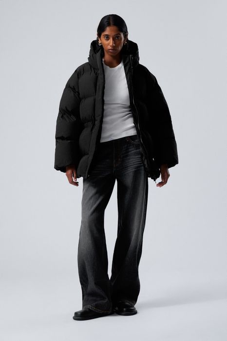 Пуффер вікдей weekday hm теплий сірий