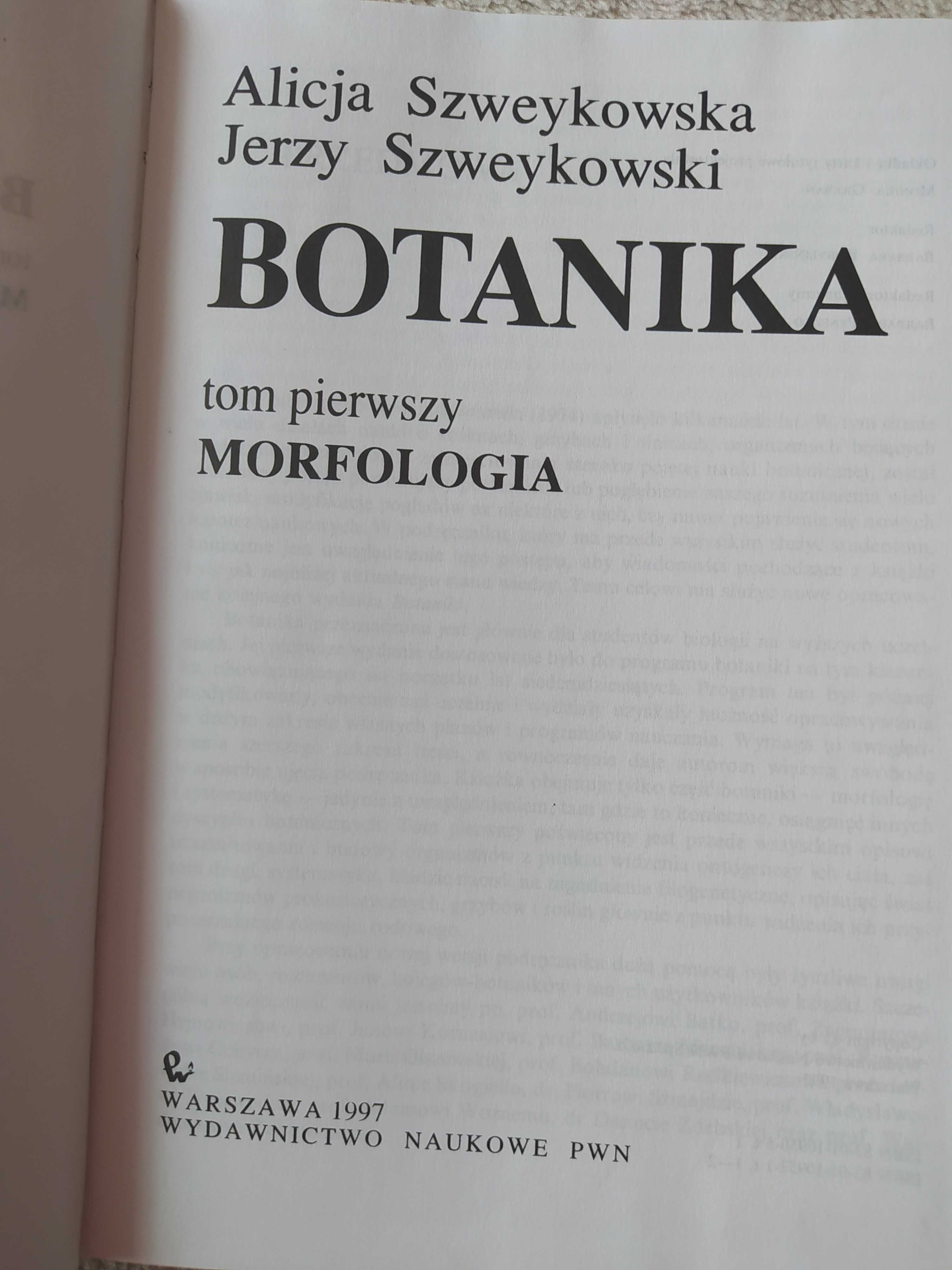 Botanika Systematyka i Morfologia, dwie części